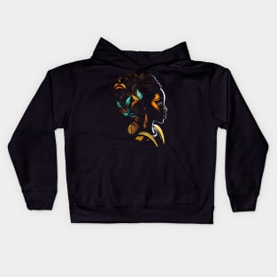 African American Woman Kids Hoodie